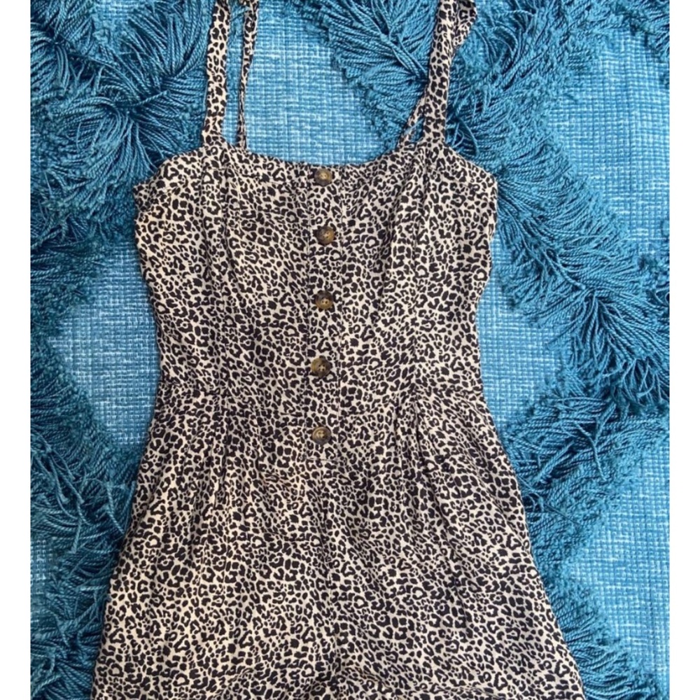 Hollister leopard print romper